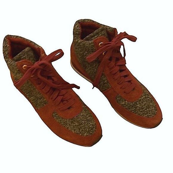 Isaac Mizrahi Live!‎ SOHO Lace-up Suede Low Wedge Sneakers Size 8.5 - Picture 4 of 8